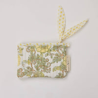 Organic Cotton Zipped Pouch Set 2pk - Floral Buttercream