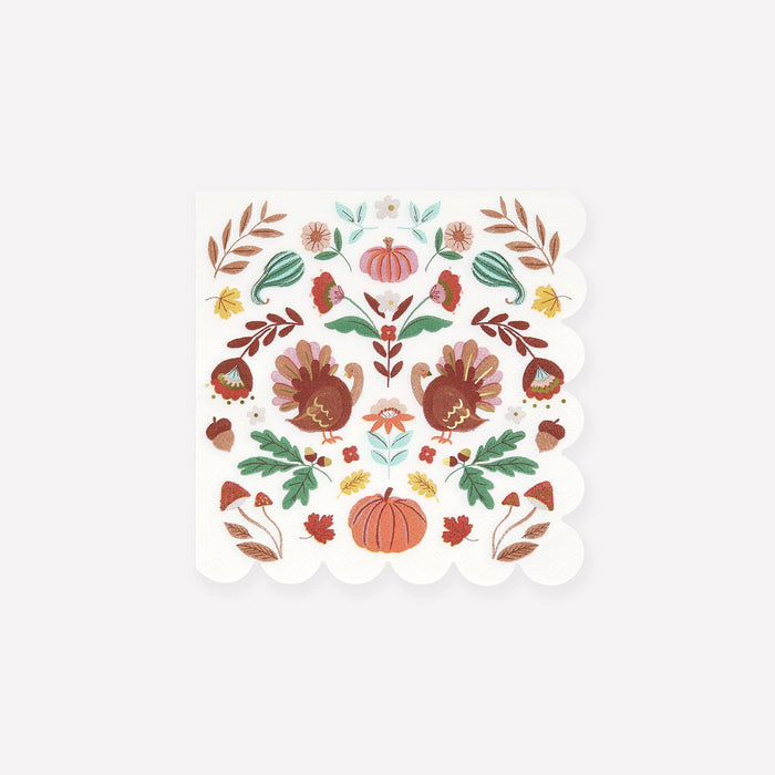 Folk Fall Small Napkins
