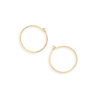 Minimal Hammered Hoops, Handmade SMALL CIRCLE