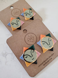 Midcentury Sun Stud Earrings