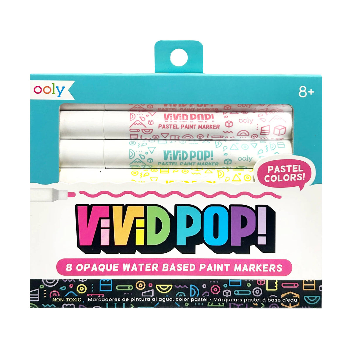 Vivid Pop!: Opaque Water-Based Paint Markers - Pastel (Set of 8)
