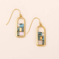 Good Karma Miyuki Frame Earring - Turquoise/Gold / Scout