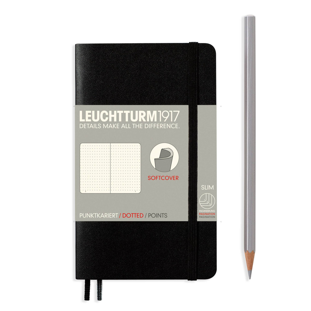 Leuchtturm 1917 A6 Softcover Pocket Sketchbooks - Dotted, Ruled - Various Colors