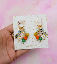 Della Dangle Earrings - Colorful Beaded Charm Earrings / Jill Makes