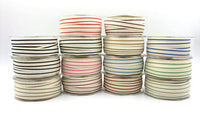 5/8" Woven Cotton Red Double Stripes Ribbon