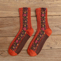 Vintage Floral Print Summer Socks / Rufia