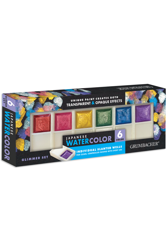 Grumbacher Japanese Watercolor Sets - 6PC Glimmer Set