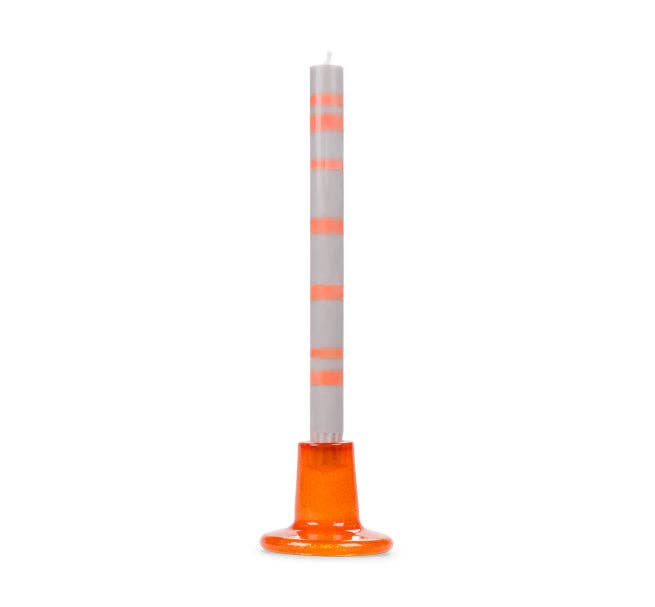 BRITISH COLOUR STANDARD - Glass Candleholder in Spanish Orange