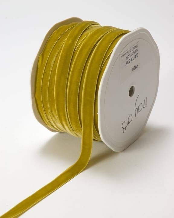 3/8" Pear Classic Woven Velvet Ribbon