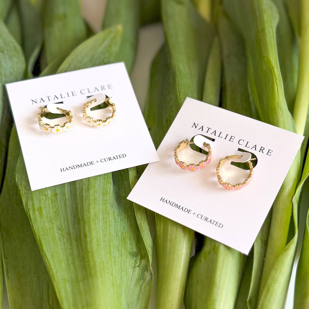 Daisy Baby Hoop Earrings