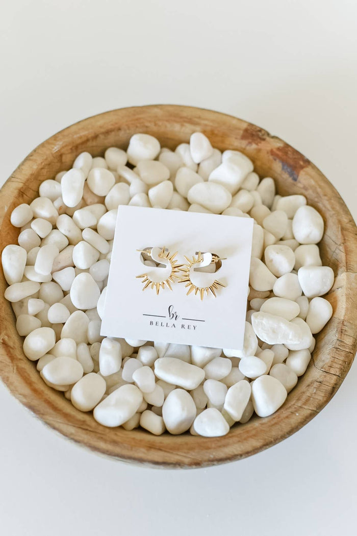 Mikel 18k Gold Stud Earrings / Bella Rey