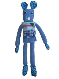 Handcrafted Large Blue Bunnykat - Blue Hopper