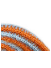 Haila - Color-block Striped Cuffed Knitted Beanie - Warm & Stylish