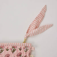 Organic Cotton Zipped Pouch Set 2pk - Floral Blush
