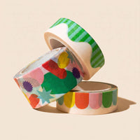 Wavy Stripes Washi Tape (Blue + Green)
