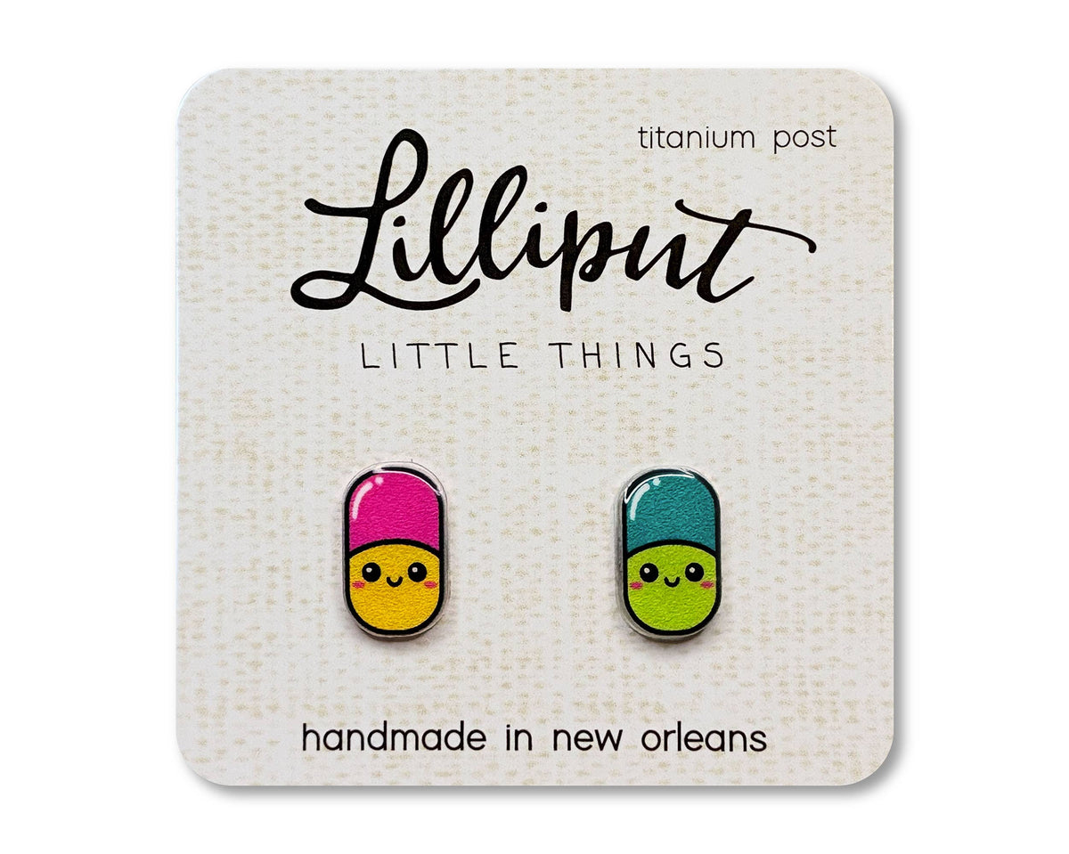 Happy Pill Earrings / Lilliput