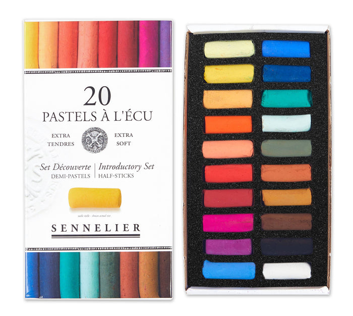 1/2 Soft Pastels "à l'écu" - Set of 20 Cardboard Box
