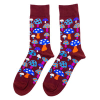 Mushroom Crew Socks | Psychedelic Mushroom Gift | Large