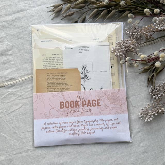 Art Kit- Vintage Book Pages for Collage and Art