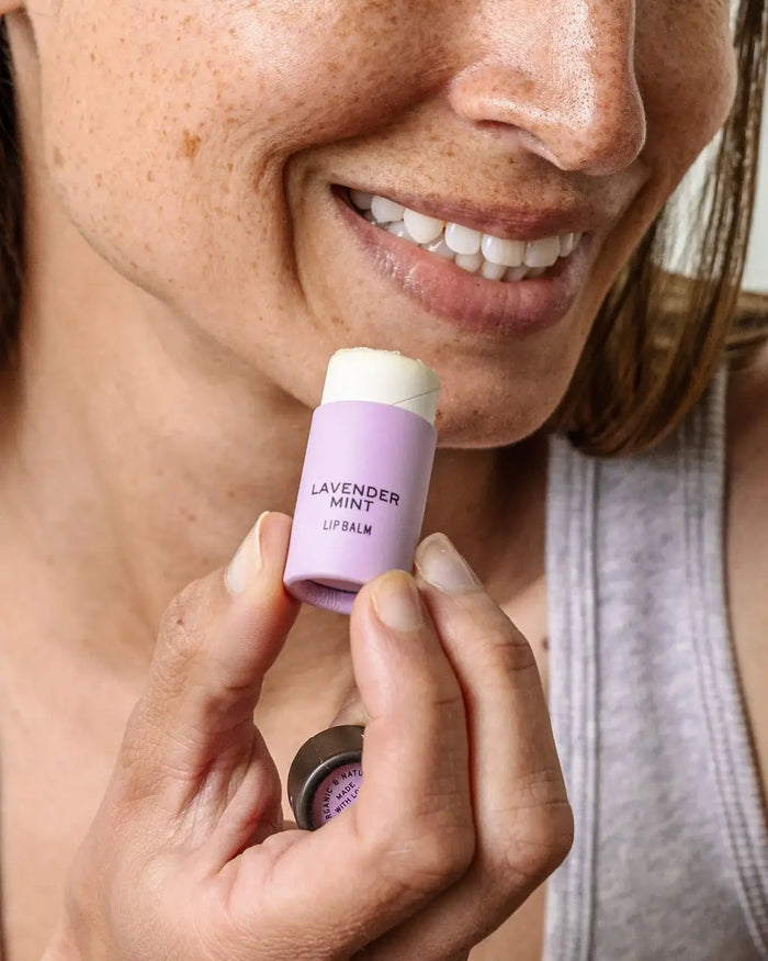 Lavender Mint Organic Lip Balm / 0.3 oz Biodegradable Tube