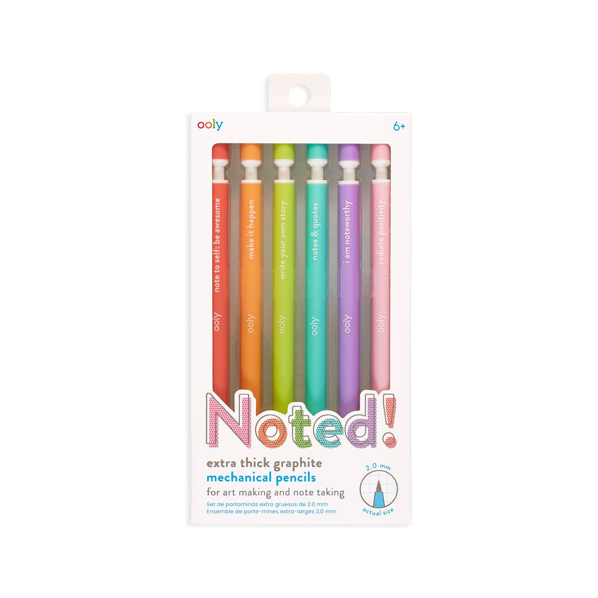 Noted! Graphite Mechanical Pencils - Set of 6