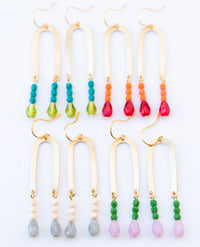 Long Arch Beaded Earrings
