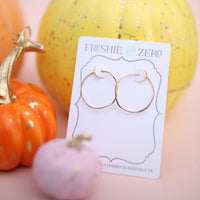 Minimal Imperfect Hoop Earrings - SMALL ORGANIC CIRCLE