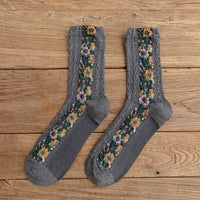Vintage Floral Print Summer Socks / Rufia