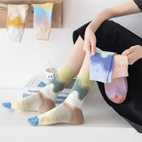 Rufia -Morandi Color Gradient Patchwork Socks