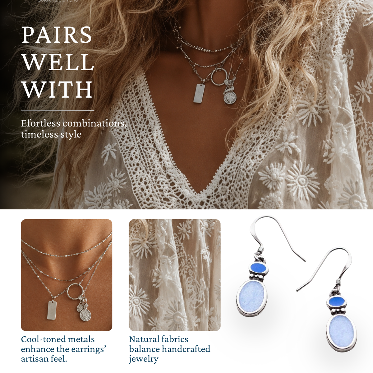 Fusion / Winter Wire Earrings | Pewter | Dangle Earrings