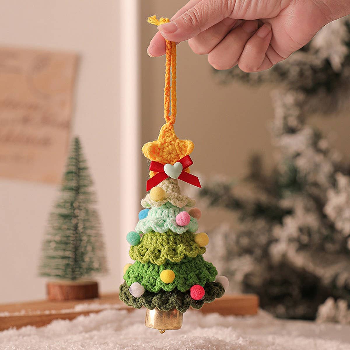 Plush Christmas Ornament Knitted Tree Hanging