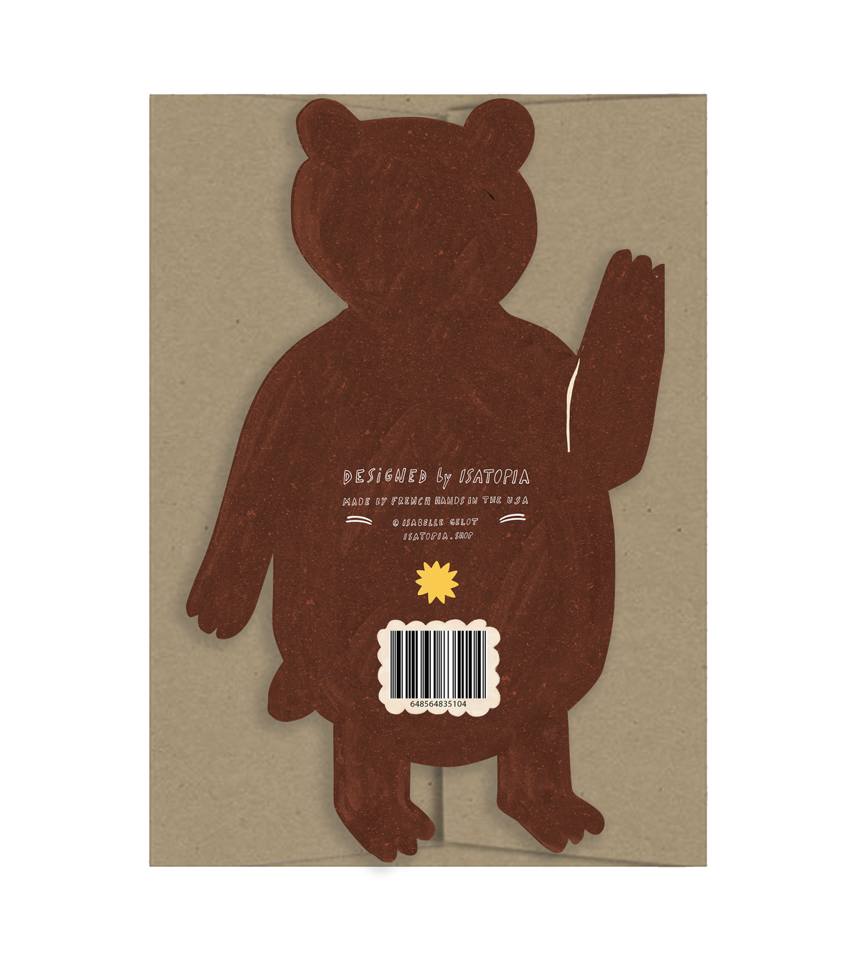 Bear - Die Cut Card