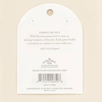 Pressed Flower Thread Earring - Blue Forget Me Not/Gold