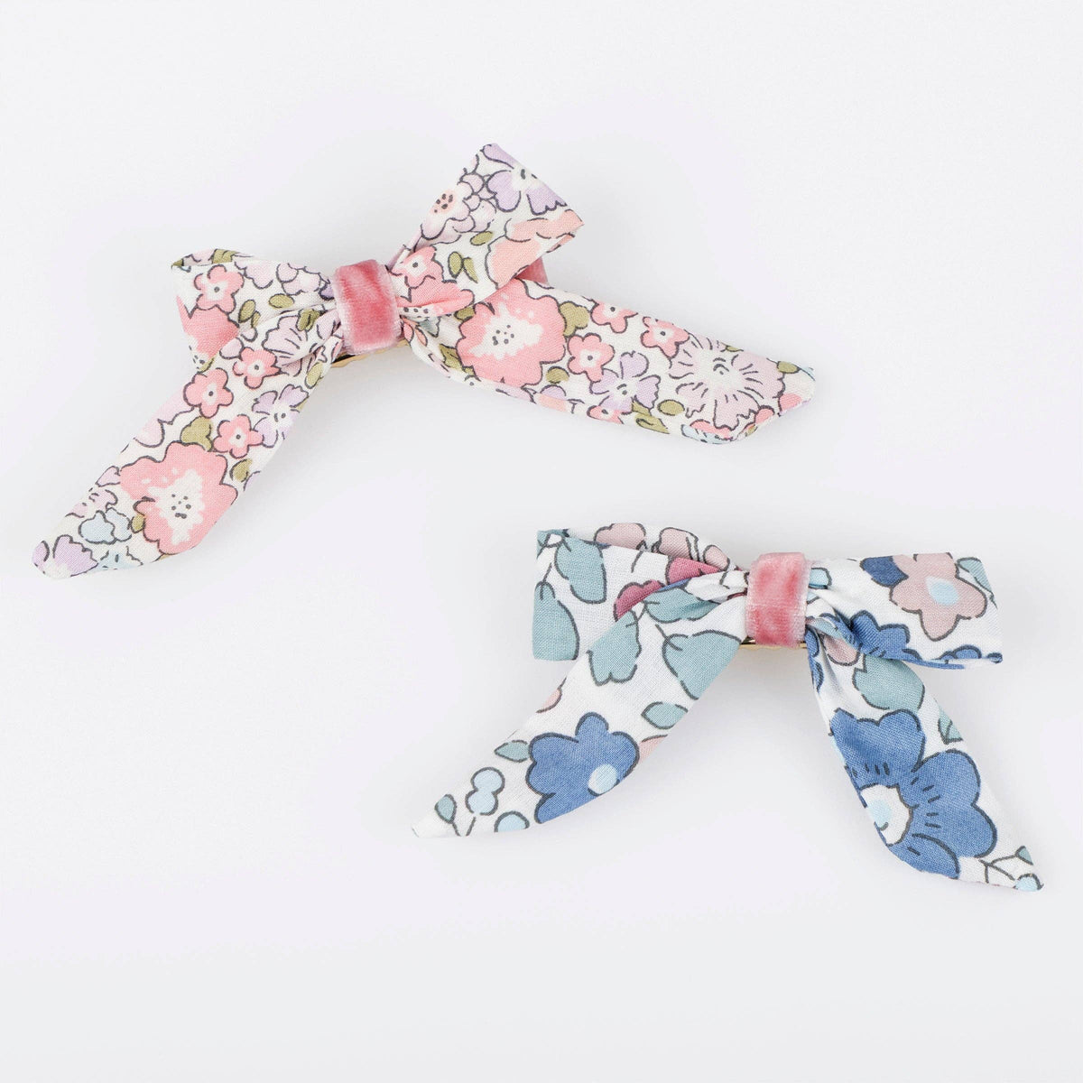Floral Pattern Bow Hair Clips / Meri Meri