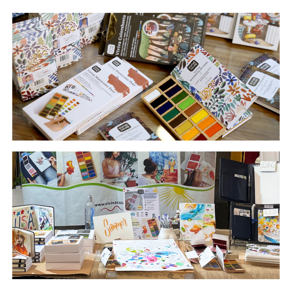 Metallic Colorsheets | 10 Watercolors | Portable Paint