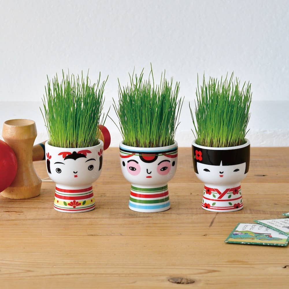 Kokeshi Green - Assorted 3 Styles