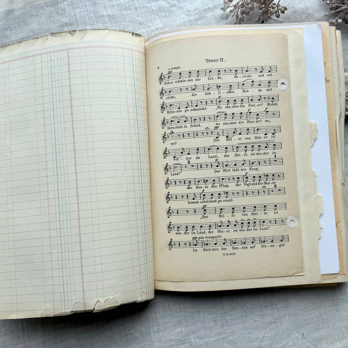 Vintage Mixed Media Journal - 9x12 inches