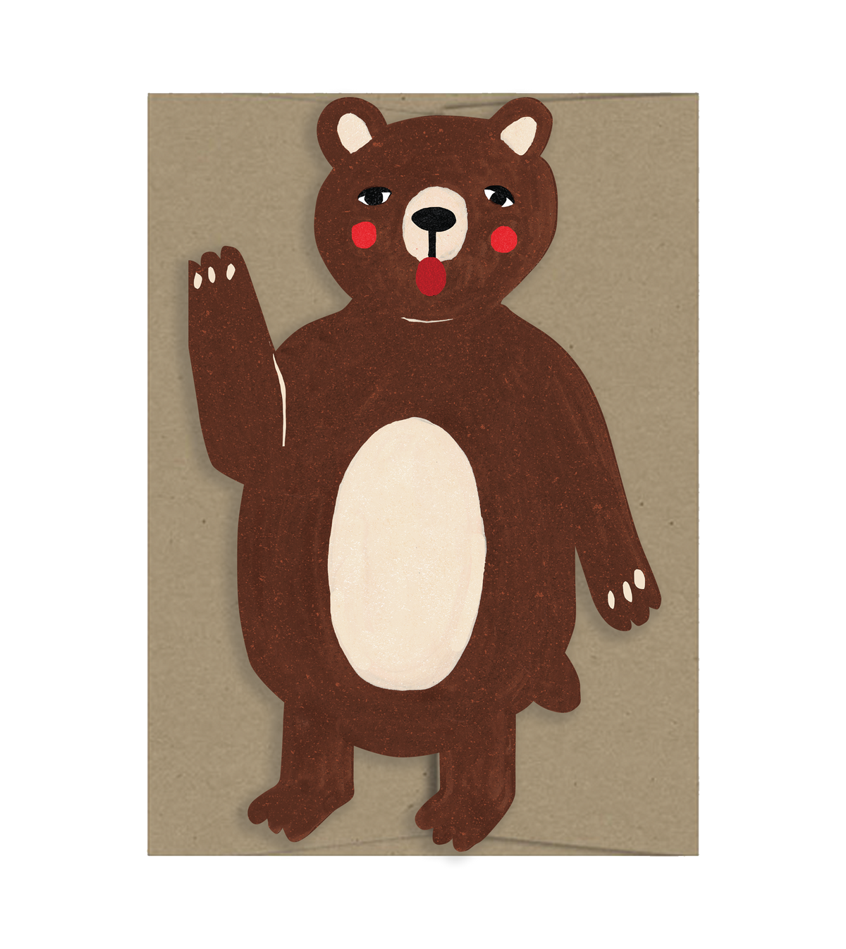Bear - Die Cut Card