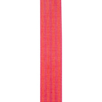 Broad Striped Linen, Orange/fuchsia, 1-1/2 In
