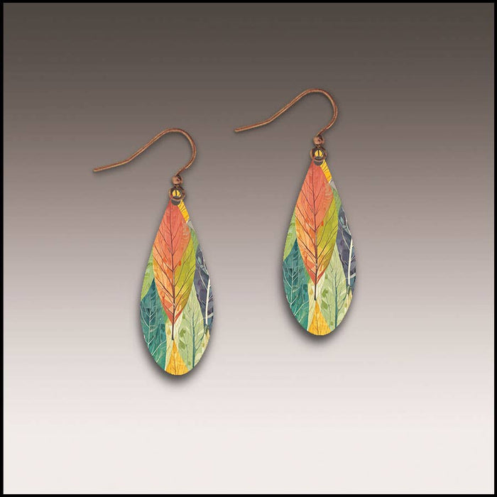 Forest Block Dew Drop Handmade Earrings