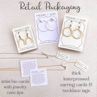 Simple Flame Earrings, Stacked Oval Drops, silver or gold