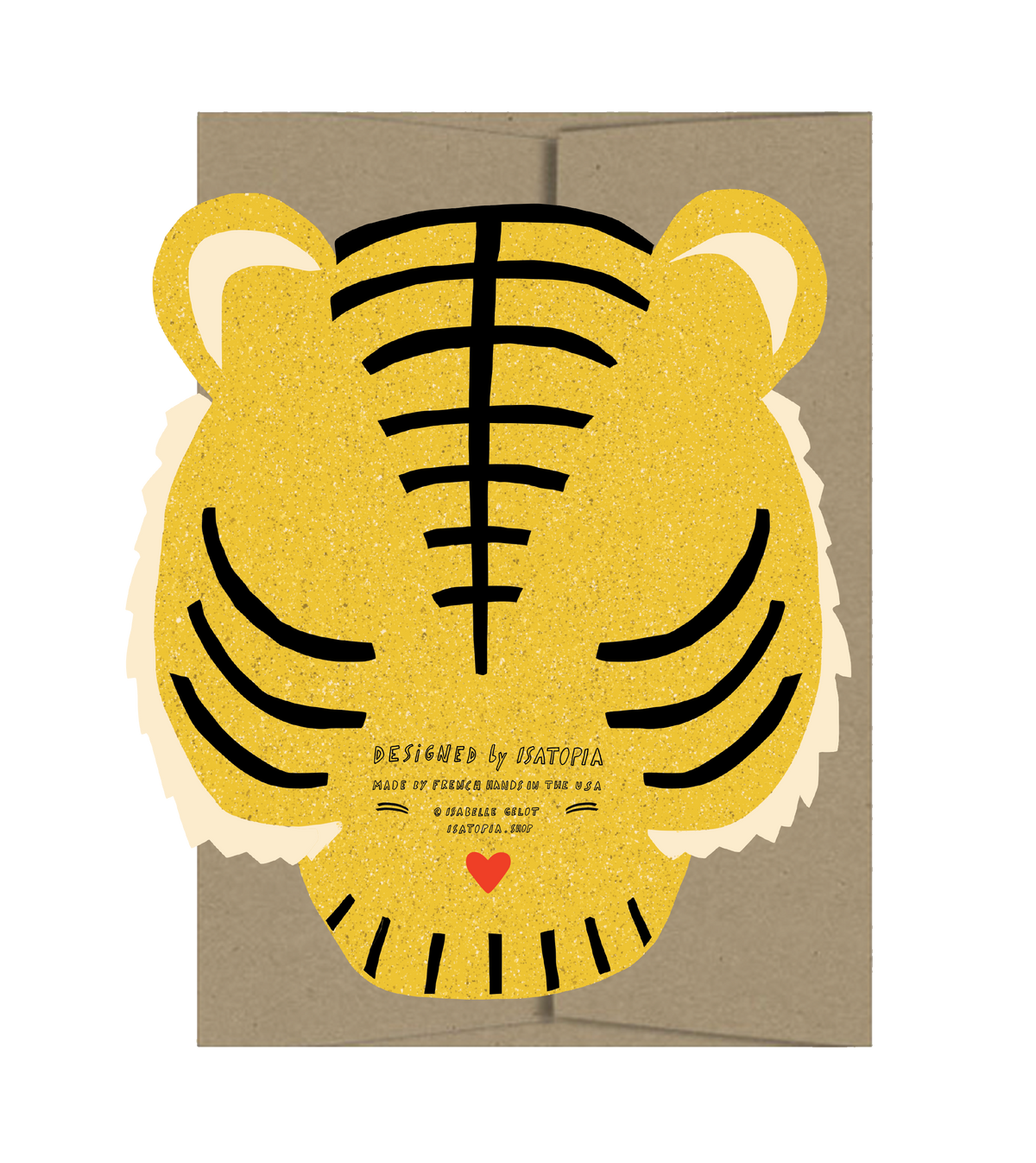 Tiger Die Cut Card - Wild Bunch Collection