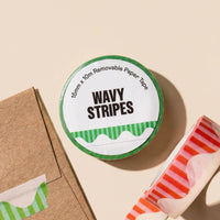 Wavy Stripes Washi Tape (Blue + Green)