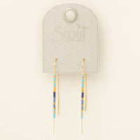 Chromacolor Miyuki Thread Earring - Cobalt Multi/Gold / Scout