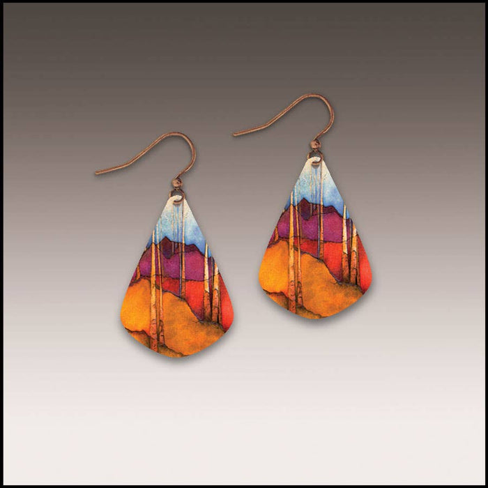 Trees and Hills Short Drop Handmade Earrings
