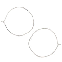 Minimal Hoop Earrings Handmade LARGE ORGANIC CIRCLE