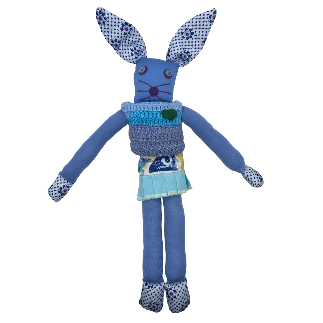 Handcrafted Small Blue Bunnykat - Bunny Holly
