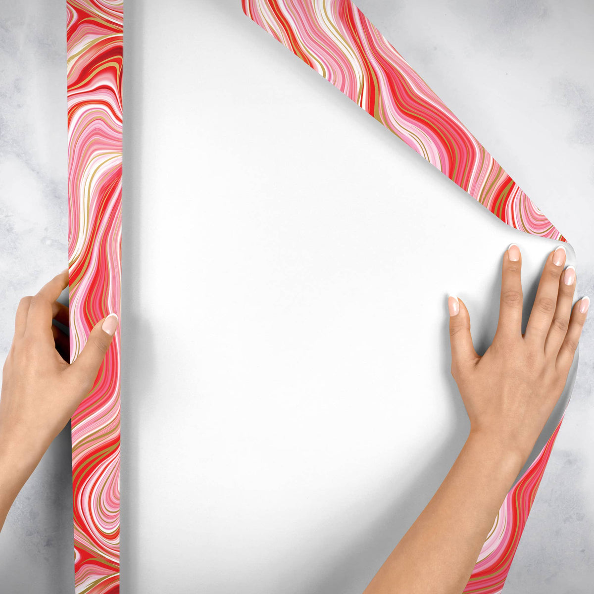 Marbleized Red - Gift Wrap Rolls