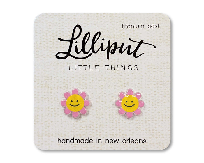 Happy Daisy Earrings - Pink / Lilliput