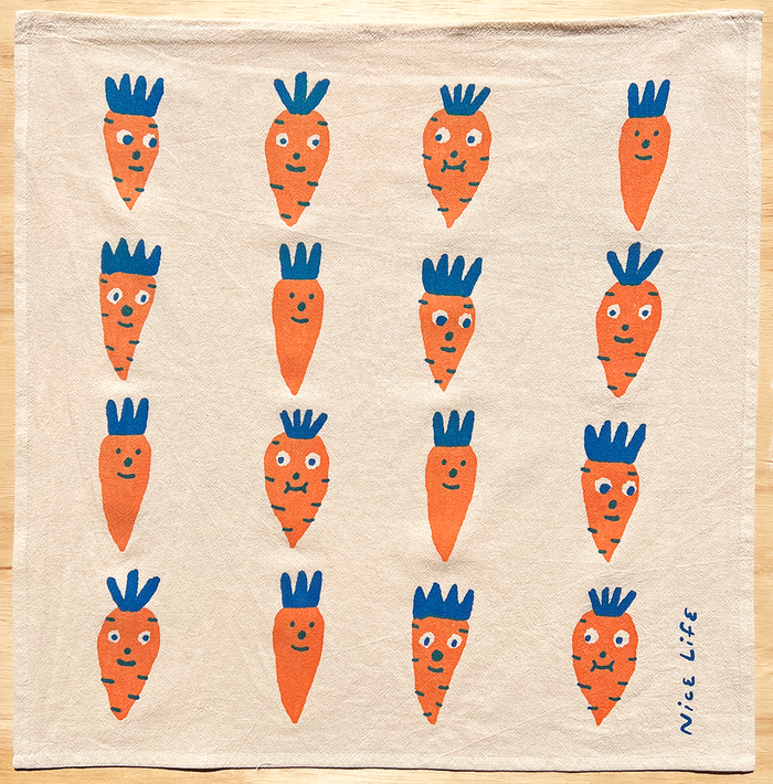 Carrot tea towel